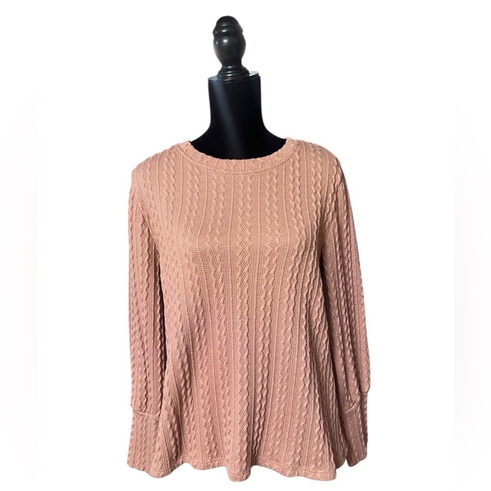Hayden Textured Cable Knit Sweater Size L